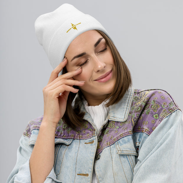 Moun avan lajanEmbroidered Beanie